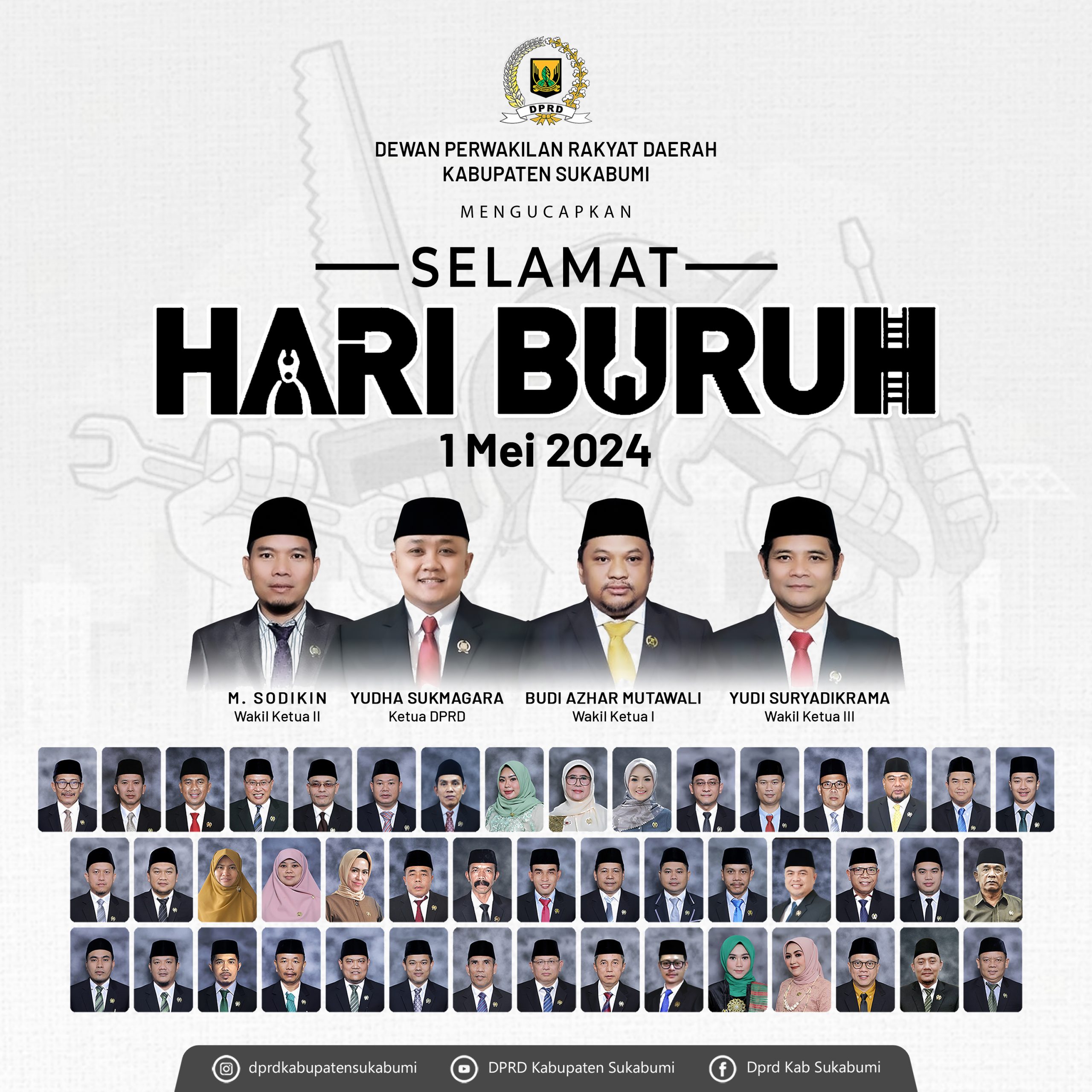 Selamat Hari Buruh DPRD Kab. Sukabumi